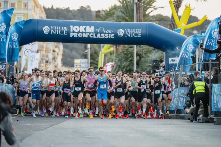Jana Van Lent, au départ du 10 km de la Prom'Classic à Nice.